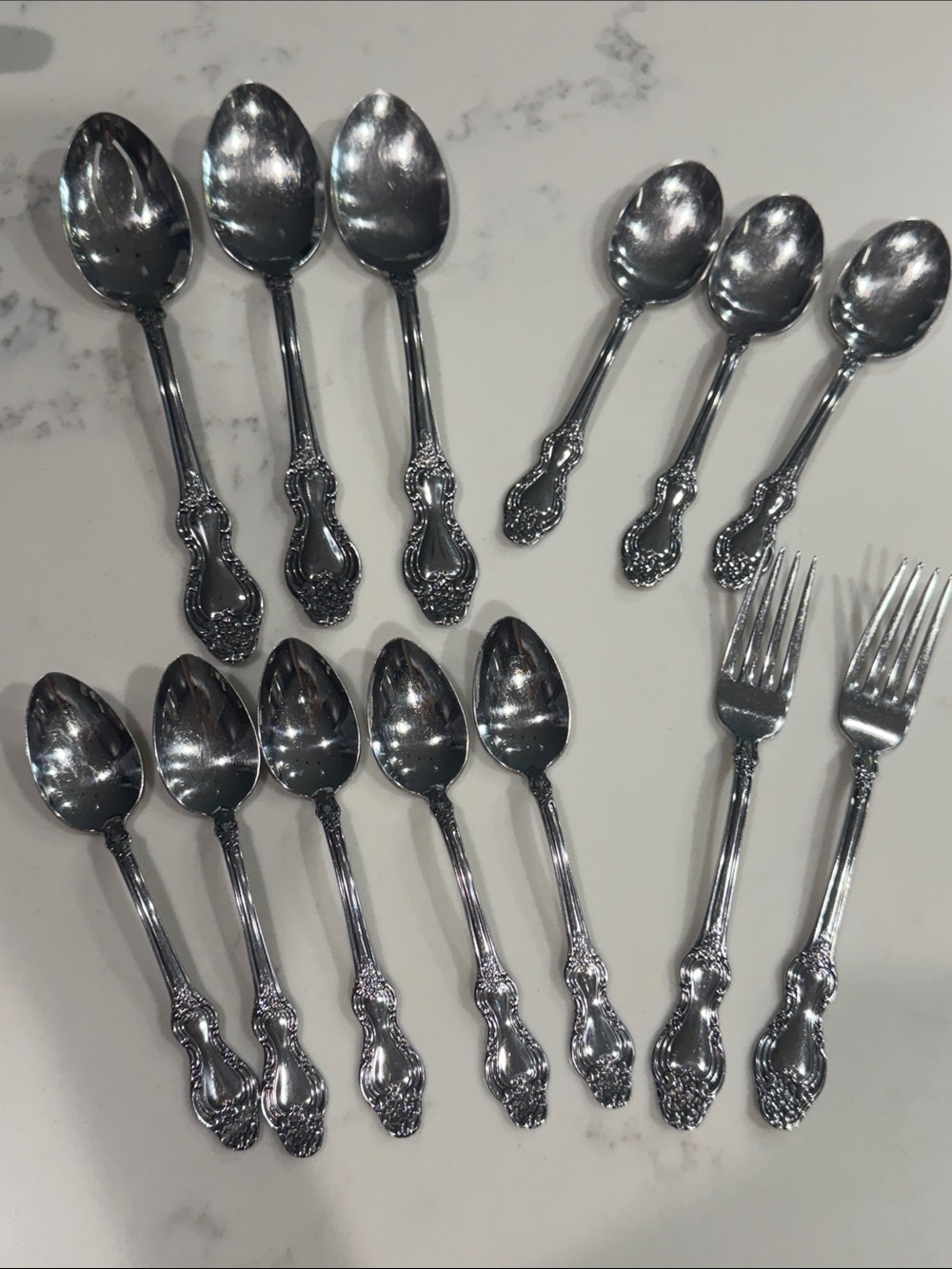 Reed & Barton Vintage Classic Ornate Dinner Spoons and forks bundle of 13 items